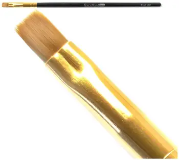 Furçë për thonj për femra Excellent PRO Gel Brush Flat #6, e zezë, 1 copë
