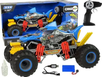 Makinë lodër me telekomandë Import leantoys Auto Terrain Shark, 2.4GHz, e kaltër