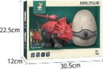 Set "leantoys Dinosaur Triceratops" me kaçavidë me vezë