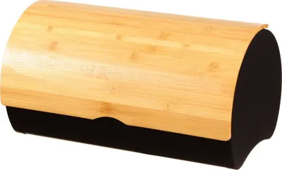 Kuti buke Brunbeste 2738, bambu dhe çelik inox, e zezë - 1