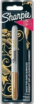Marker Sharpie Gold Fine tip, për qeramikë, tekstil, xham, lëkurë, metal, letër, gur, dru, ari - 1