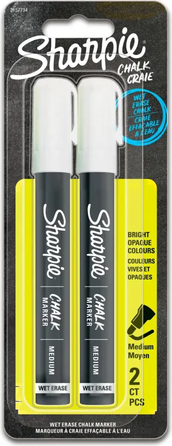 Marker për shkumës Sharpie 2157734, bullet, 2 copë, e bardhë