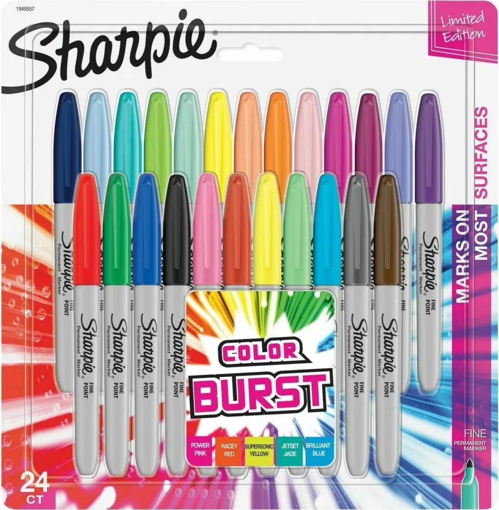 Set markerësh Sharpie Handy Mug Color Burst, majë e hollë, 24 copë, shumëngjyrësh - 1