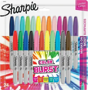 Set markerësh Sharpie Handy Mug Color Burst, majë e hollë, 24 copë, shumëngjyrësh