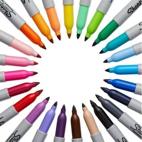 Set markera Sharpie Fine, majë e rrumbullakët, 24 copë, të zinj - 4