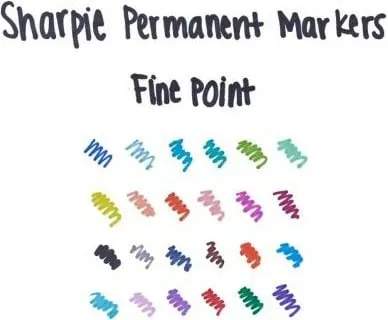 Set markera Sharpie Fine, majë e rrumbullakët, 24 copë, të zinj - 5