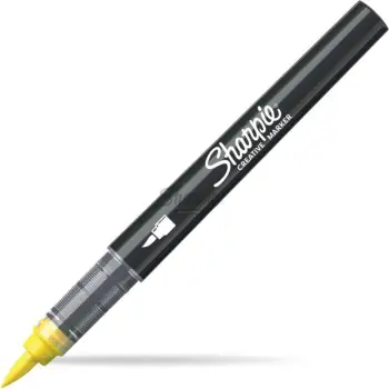 Marker Sharpie Kreativ, brushë, akril, 1 copë, verdhë