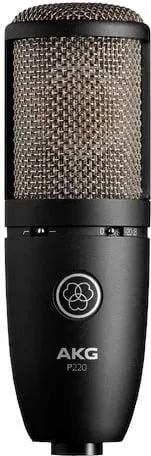 Mikrofon studio AKG P220, kardioid, me kabllo, i zi - 1