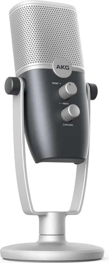 Mikrofon AKG Ara, USB kondensator profesional, blu-argjendtë - 1
