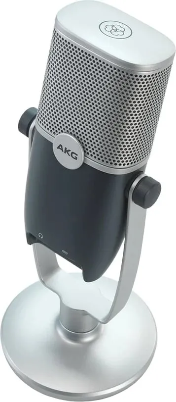 Mikrofon AKG Ara, USB kondensator profesional, blu-argjendtë - 5