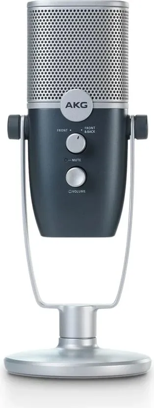 Mikrofon AKG Ara, USB kondensator profesional, blu-argjendtë - 6