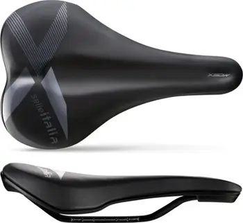 Shalë biçiklete Selle Italia X-Bow S1, shina FeC Alloy 7 mm, Soft-Tek, e zezë