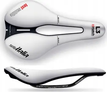 Sedilje biçiklete Selle Italia Novus Evo Boost TM Superflow L3, shina mangan Ø7 mm, Fibra Tek, e bardhë