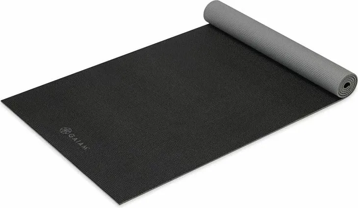 Joga mat GAIAM, për meshkuj dhe femra, e zezë - 4