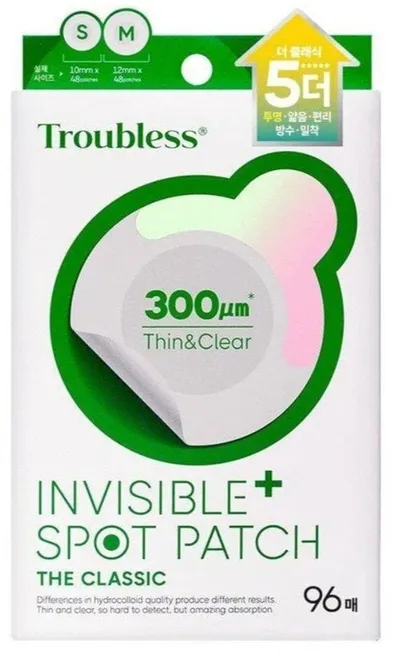 Arna për puçrra Troubless Invisible Spot Patch Plus The Classic për femra, 96 copë - 1