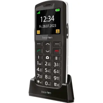 Celular bea-fon SL260 LTE, 2.2", 800 mAh, i zi/argjendtë