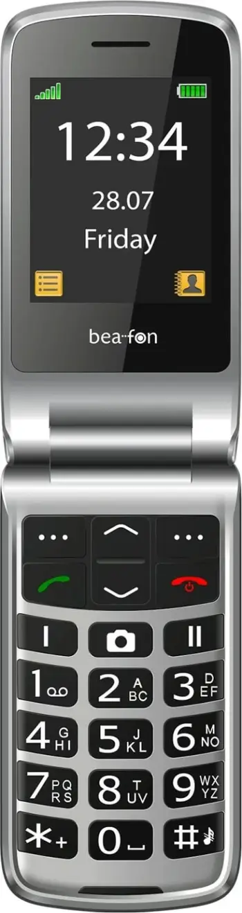 Celular bea-fon SL645plus LTE, 2.8", 1000mAh, microSD, zi-argjendtë