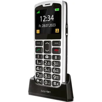 Celular bea-fon SL260 LTE, Bar, Single SIM, 5.59 cm (2.2"), Bluetooth, 800 mAh, Ngjyrë e zezë, Argjend