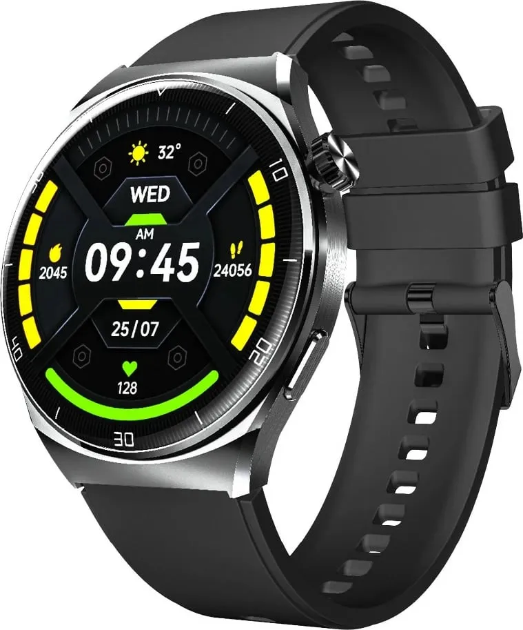 Smartwatch bea-fon 401, 1.43" AMOLED, GPS, 42g, e zezë-argjendtë - 1
