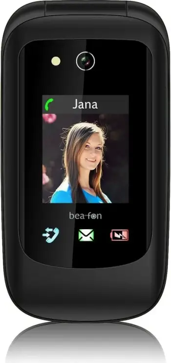 Celular Beafon SL720, Flip, 2.8", 240 x 320 pixels, 1100 mAh, e zezë