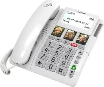 Telefon fiks bea-fon ML10 LTE, dorëzë me kabllo, 4G, Bluetooth, 500 kontakte, i bardhë