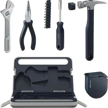 Set veglash dore Hoto QWSGJ002, 16 pjesë, kuti ABS, gri