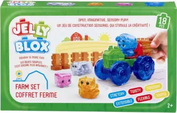 Set lodrash Jelly Blox Farm, 18 pjesë, për foshnja dhe parashkollorë, shumëngjyrësh