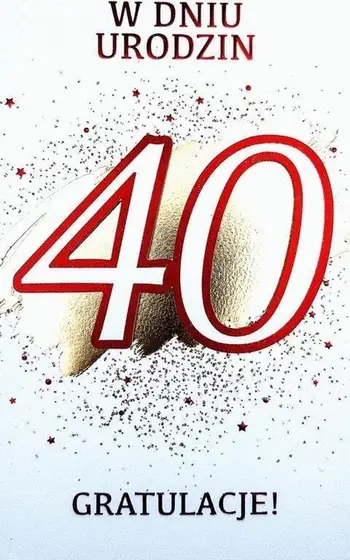 Kartë urimi Armin Style Birthday Card 40, me zarf, për ditëlindje
