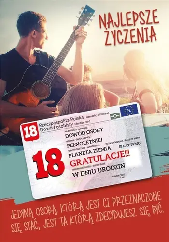 Kartolinë urimi Armin Style Birthday Card Eighteenth Gift M, për 18 vjet, me zarf, shumëngjyrëshe