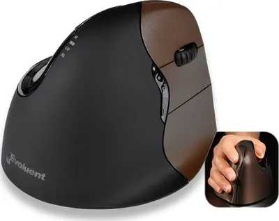 Maus Evoluent VerticalMouse, wireless, USB, i zi dhe kafe - 1