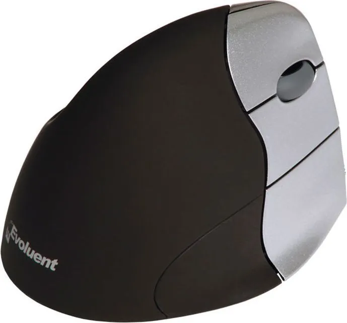 Maus Evoluent Vert, me kabllo, USB, i zi dhe i argjendtë - 1