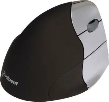 Maus Evoluent Vert, me kabllo, USB, i zi dhe i argjendtë