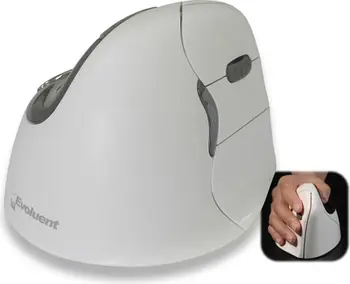 Maus Evoluent VerticalMouse, wireless, Bluetooth, i bardhë dhe i hirt