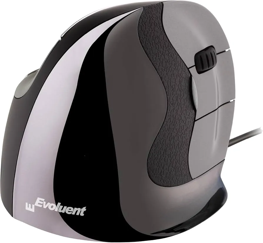 Maus vertikal Evoluent VerticalMouse D Medium, lazer, USB, i zi/gri - 1