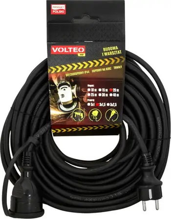 Kabllo zgjatëse Volteo HEAVY DUTY, 30m, e zezë