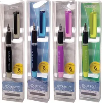 Set stilolaps Cresco Go Pen Colors + 6 mbushës për stilolaps