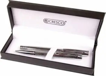 Set shkrimi Cresco Elegant E850054, stilolaps + laps, korpus metalik
