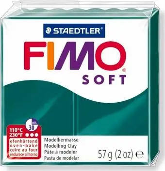 Plastelinë Fimo Thermosetting Emerald, 57g