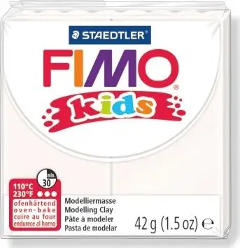 Plastelinë termoreaktive Fimo për fëmijë, e bardhë, 42g