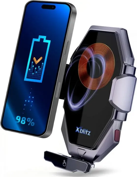 Mbajtës automatik për veturë Xblitz FX8 Elegance me karikim, i zi - 1