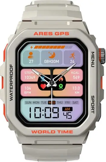 Smartwatch Zeblaze Ares GPS, 1.75", 380 mAh, i bardhë