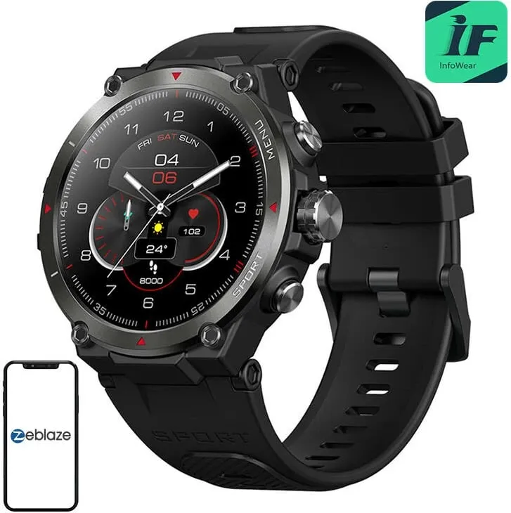 Smartwatch Zeblaze Stratos 2, 1.3", GPS, i zi - 1
