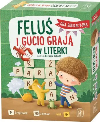 Loja edukative Nasza Księgarnia Feluś and Gucio Play with Letters, fjalëkryqe me shkronja, shumëngjyrëshe