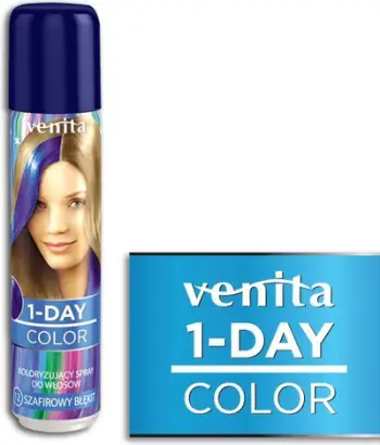 Spray ngjyrues për flokë Venita 1-Day Color për femra Blu Safir 50ml