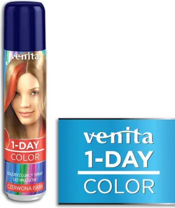 Sprej për flokë Venita 1-Day Color Coloring për femra Shkëndijë e Kuqe 50ml