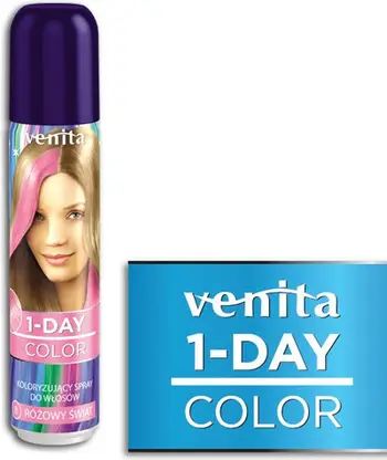 Spray për ngjyrosje të përkohshme flokësh Venita 1-Day Color Pink World për femra, 50ml rozë