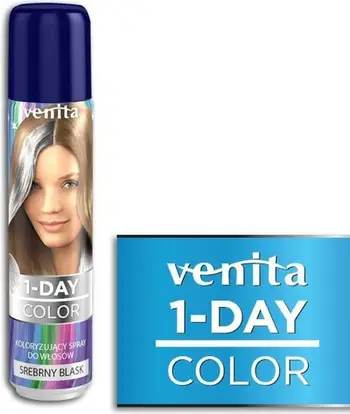 Spray ngjyrues për flokë Venita 1 Day Color, nr. 6 Silver Shine, 50 ml, argjendtë