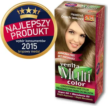 Ngjyrë për flokë Venita MultiColor për femra 4.34 Hazelnut Walnut 100ml