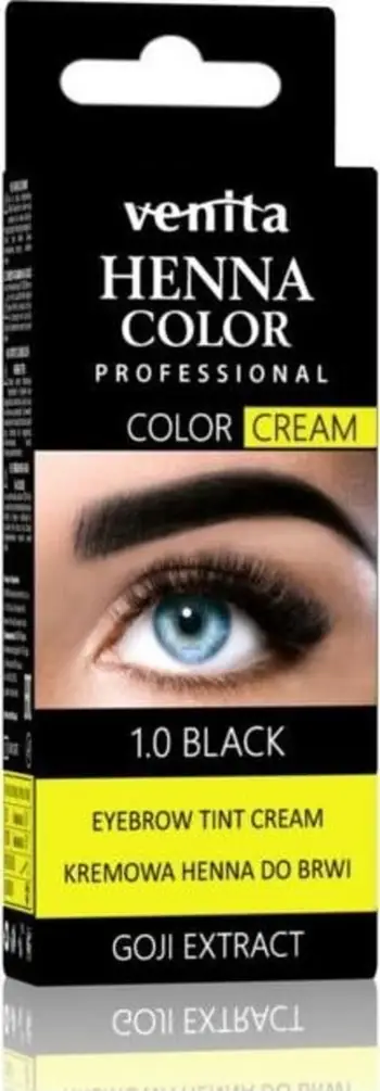 Krem këna për vetullat Venita Henna Color, 30g, 1.0 i zi