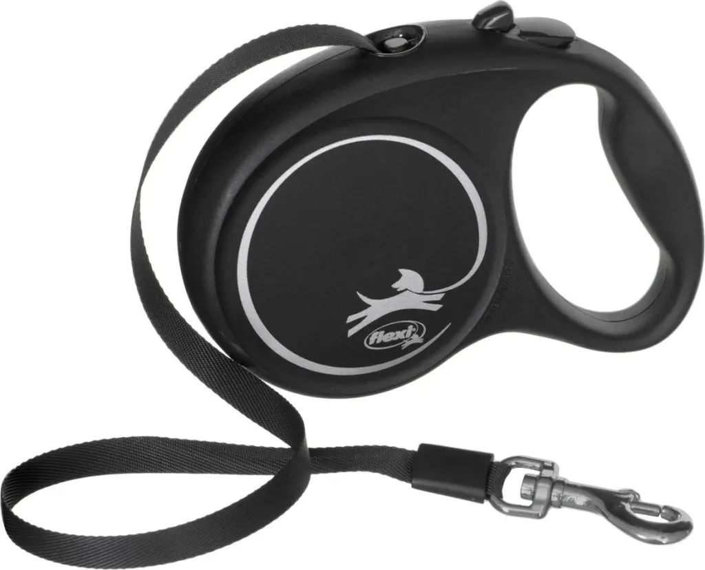 Rrip për qen Flexi Automatic, 5m, i zi - 1